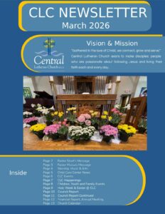 January 26 Central Newsletter
