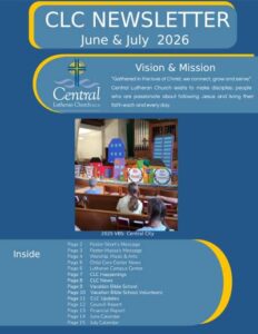 January 26 Central Newsletter